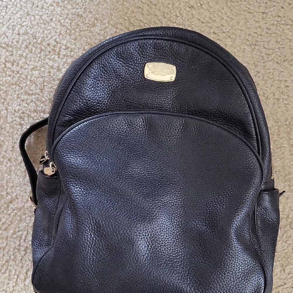 Black Leather Backpack